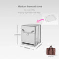 Folding Stainless Steel Charcoal Camp Stove & BBQ Grill