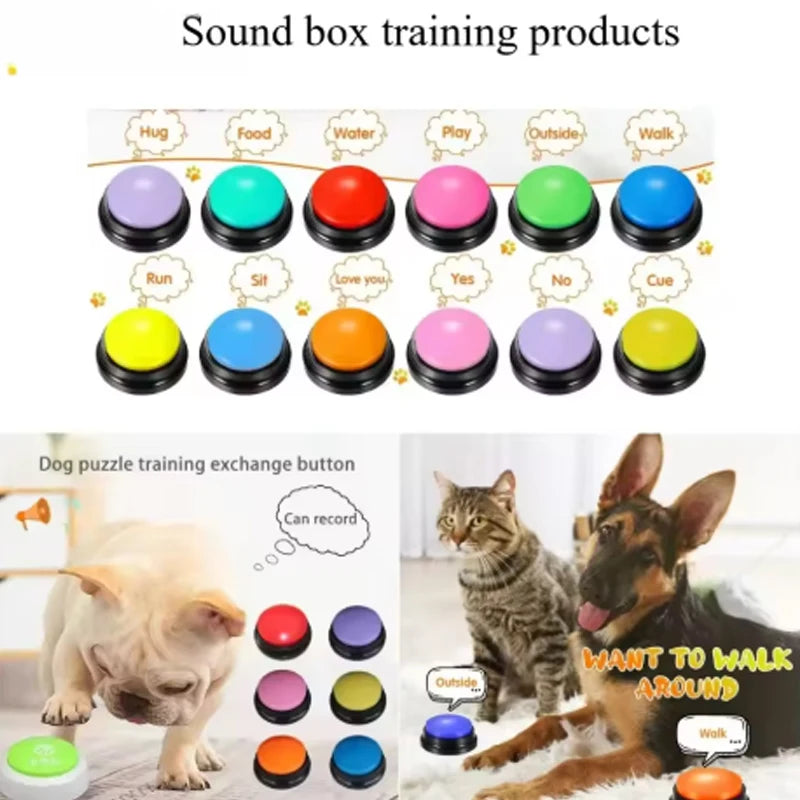 Dog Communication Voice Recording Buttons – 30s Pet Training Buzzer