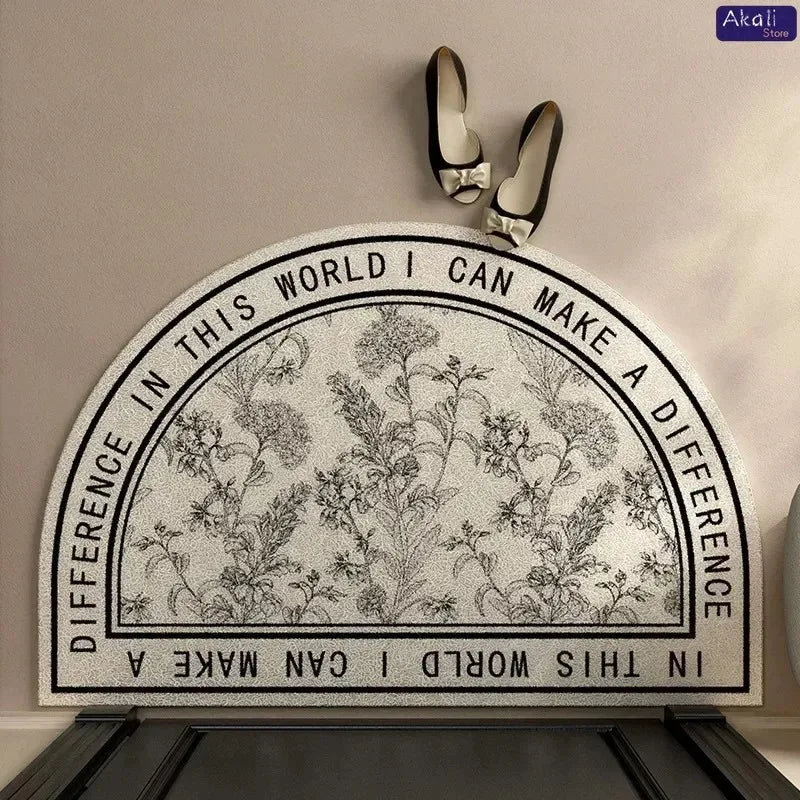 Semicircular Flower Doormat – Anti-Slip Half-Round Floor Mat