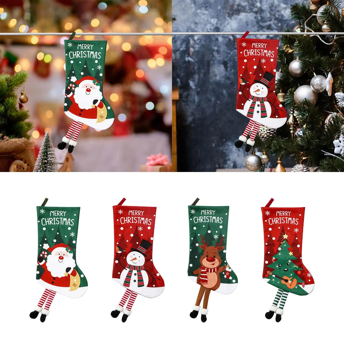 MagiDeal Christmas Stocking – Non-Woven Gift & Candy Holder