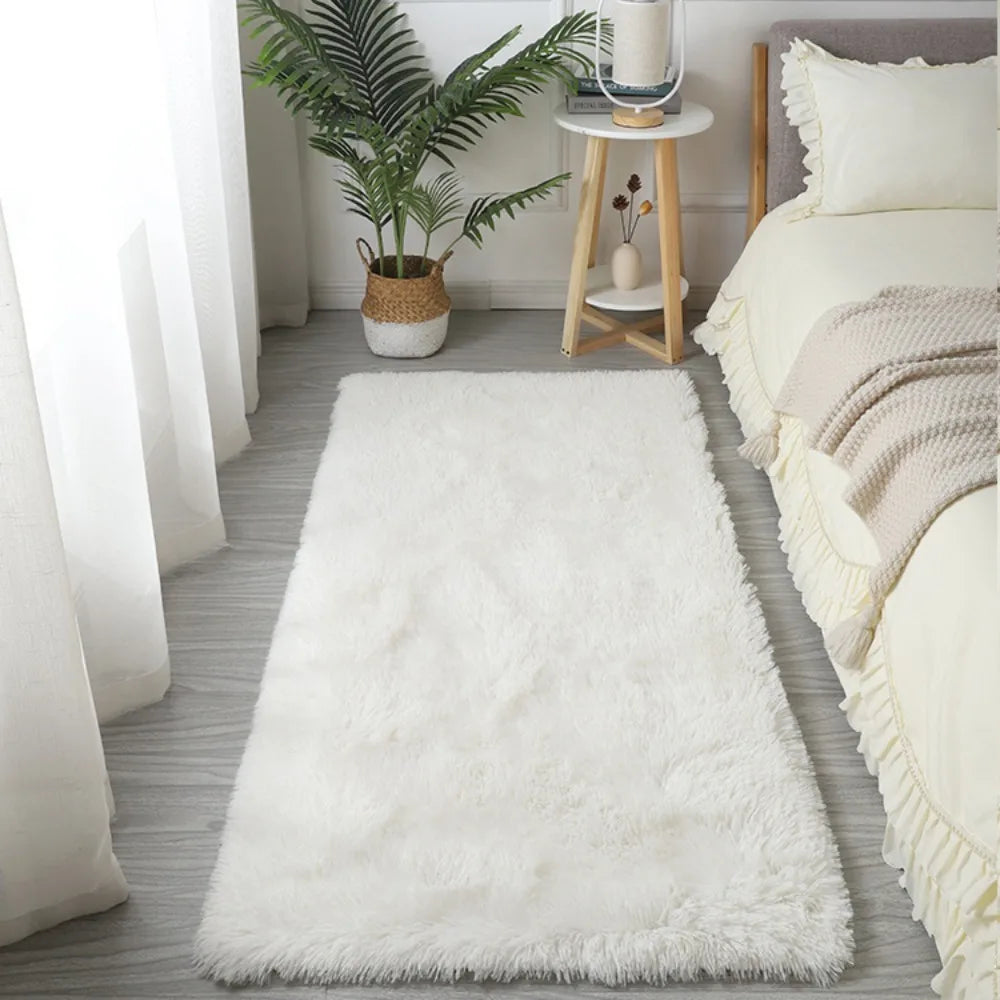 Fluffy Kids Bedroom Rug – Soft Imitation Wool Floor Mat
