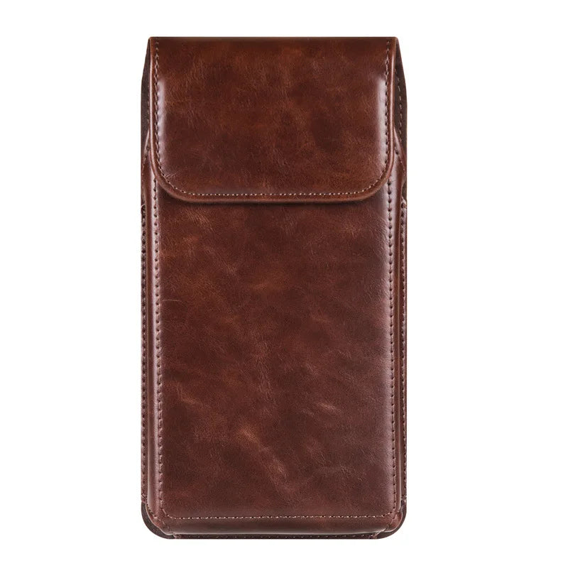 Crazy Horse PU Leather Belt Clip Phone Pouch | Universal Fit