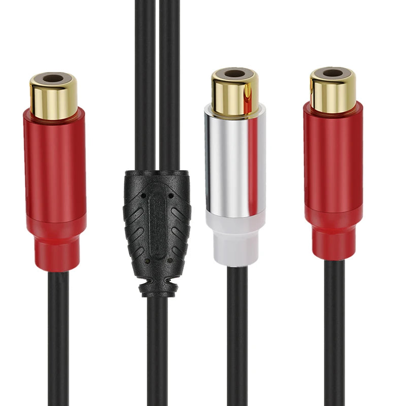 RCA Splitter 1 in 2 Out Male to Female Audio Adapter