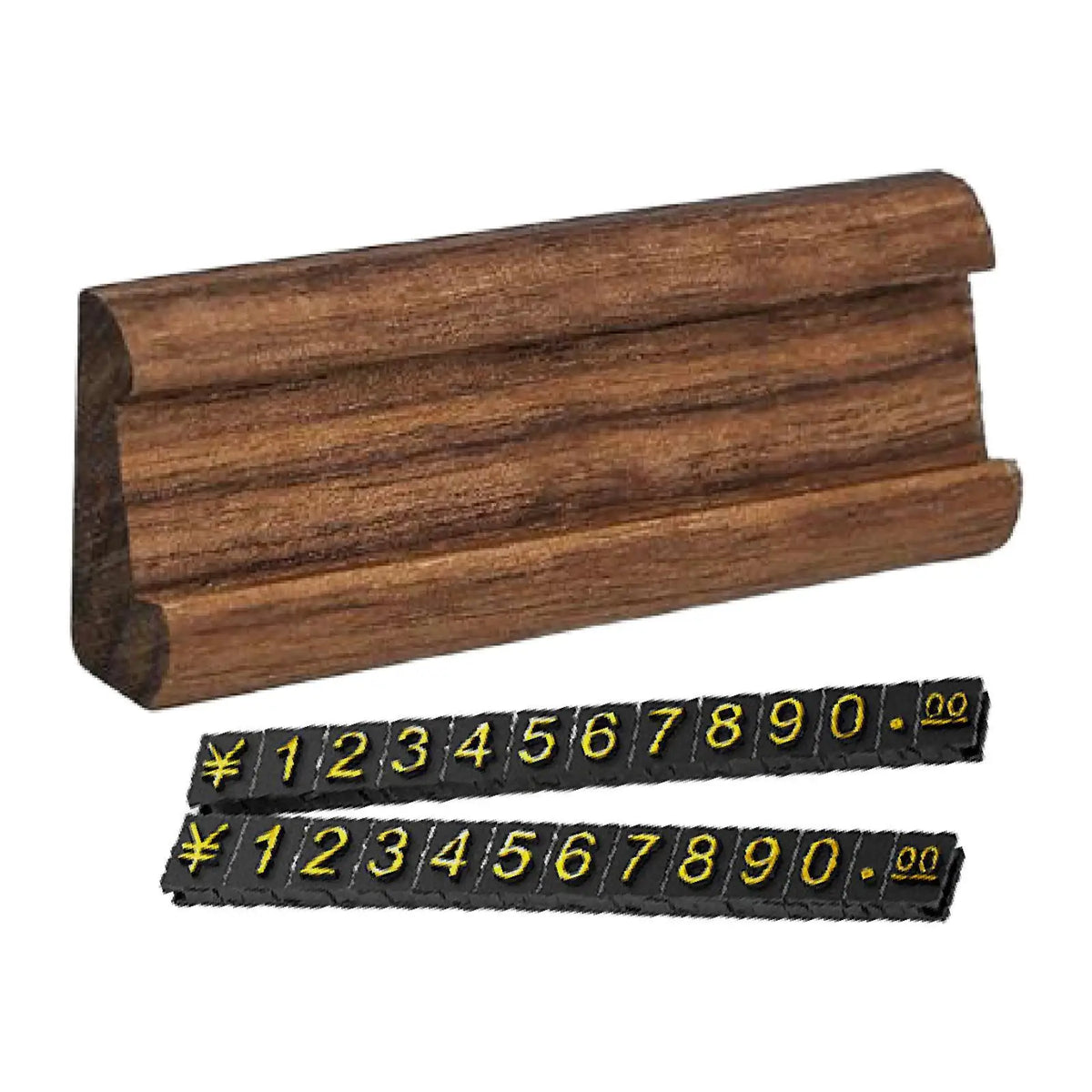 Wood & Acrylic Price Tag Display Stand for Retail & Jewelry