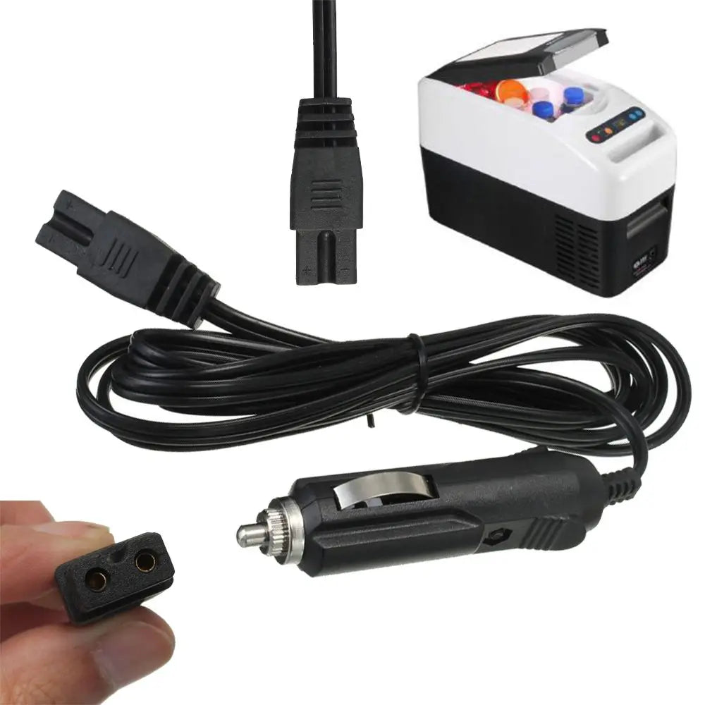 12V Car Cigarette Lighter Extension Cord – 2-Pin Fridge Cable