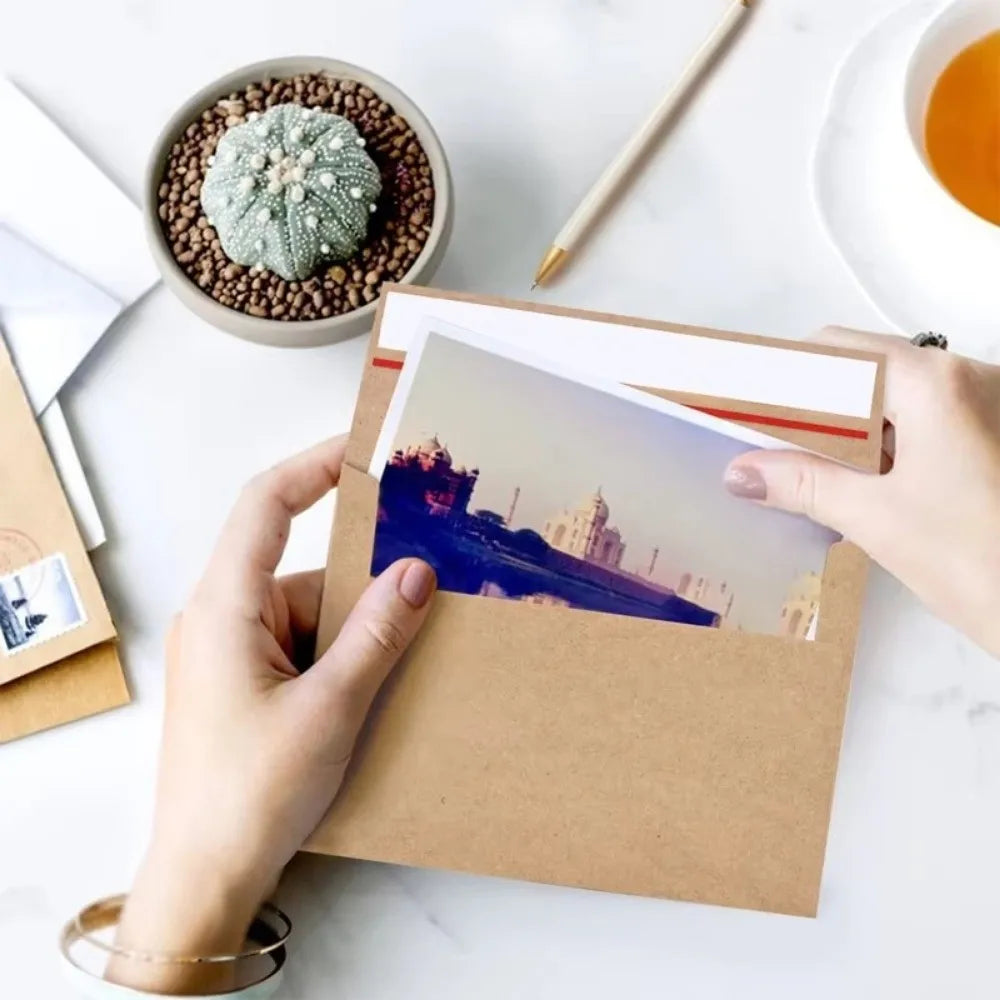 20-Pack Blank Kraft Envelopes – Self-Seal Postcard & Card