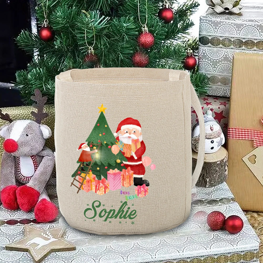 Personalised Christmas Santa Sack | Custom Name Kids Gift Bag