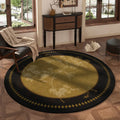 Round Anti-Slip Area Rug | Modern Polyester Carpet for Home