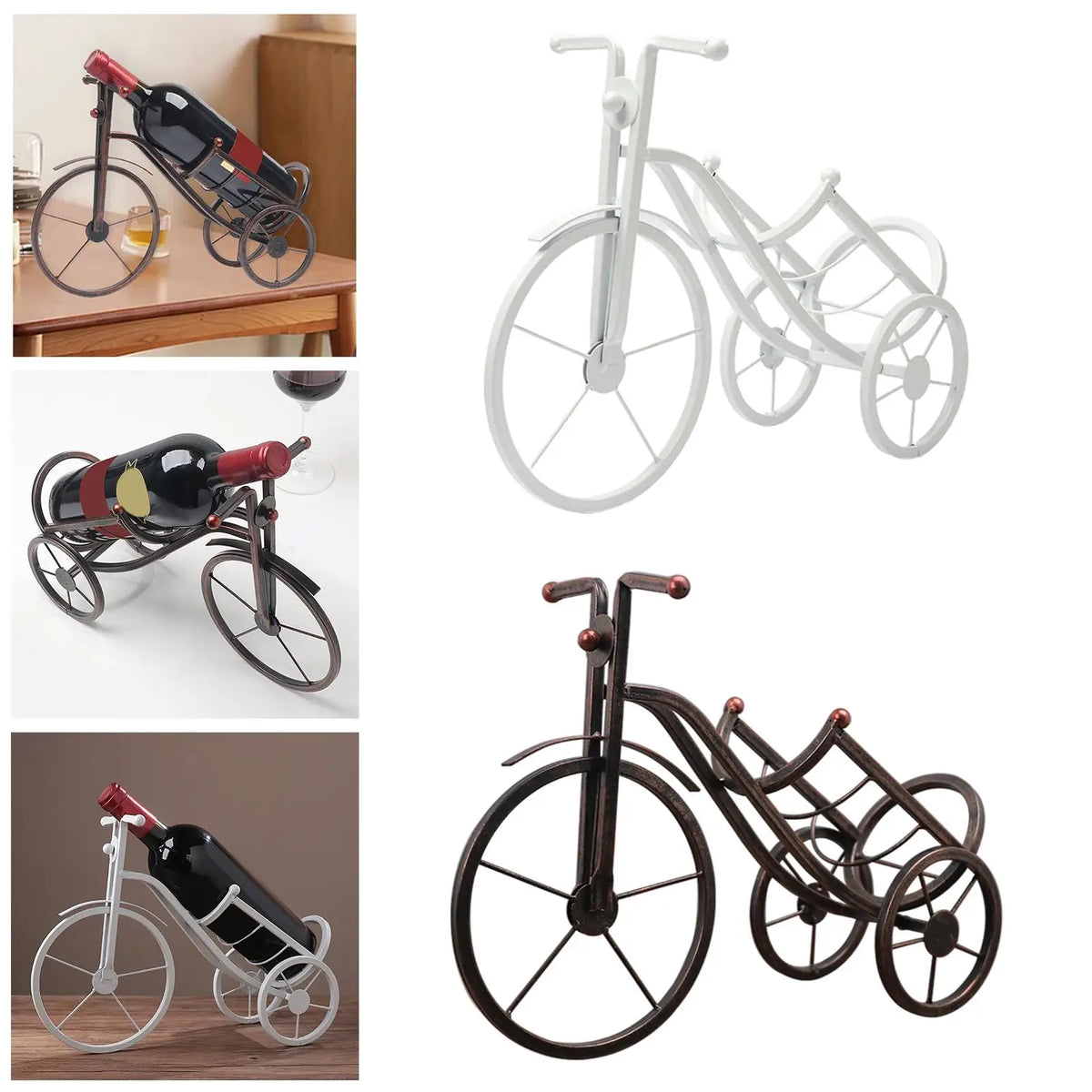 Retro Tricycle Iron Wine Rack – Tabletop Bottle Holder