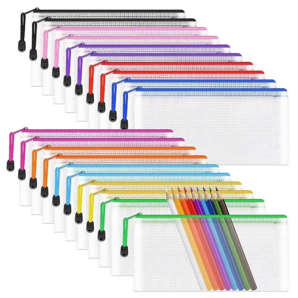 PVC Mesh Zipper Pouch – Waterproof Transparent Organizer