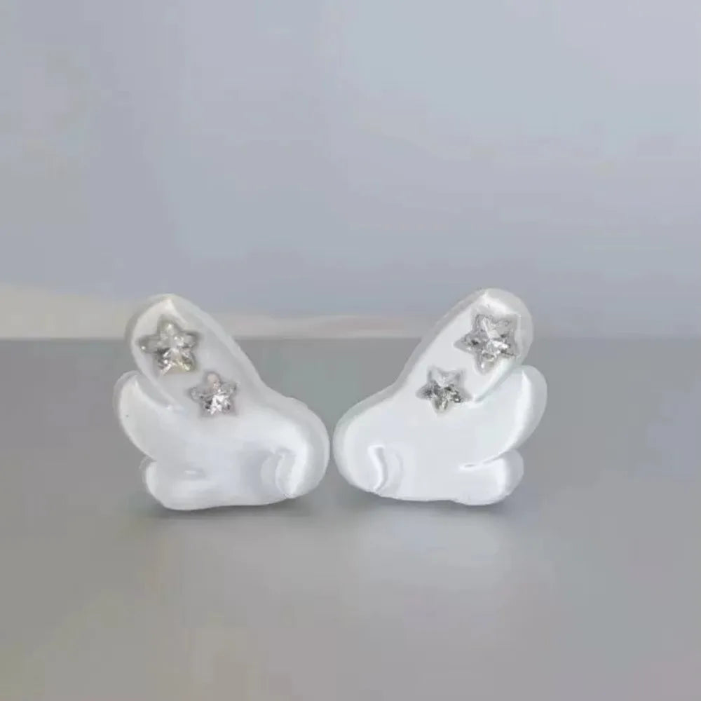 Angel Wing 3D Earbud Ornament – Y2K Star Gem Clip-On Decoration