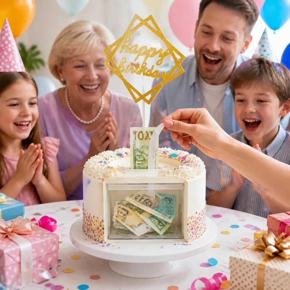 Birthday Money Cake Pull Out Kit – Surprise Gift Box Set