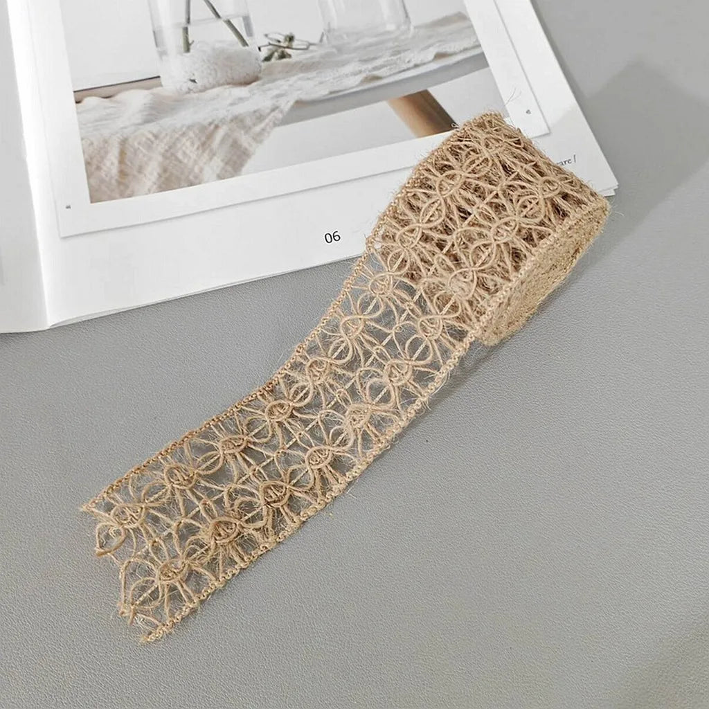 Woven Jute Trimming Ribbon Set – 4 Rustic Styles, 2m Each