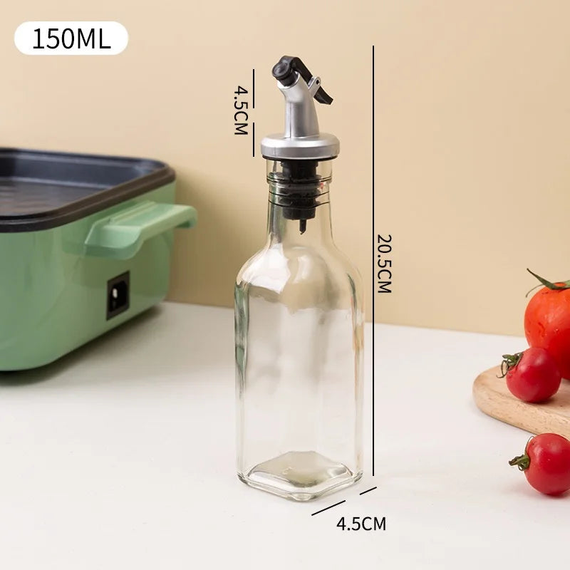 Clear Glass Oil & Seasoning Bottle – 150/250/500ML Leakproof