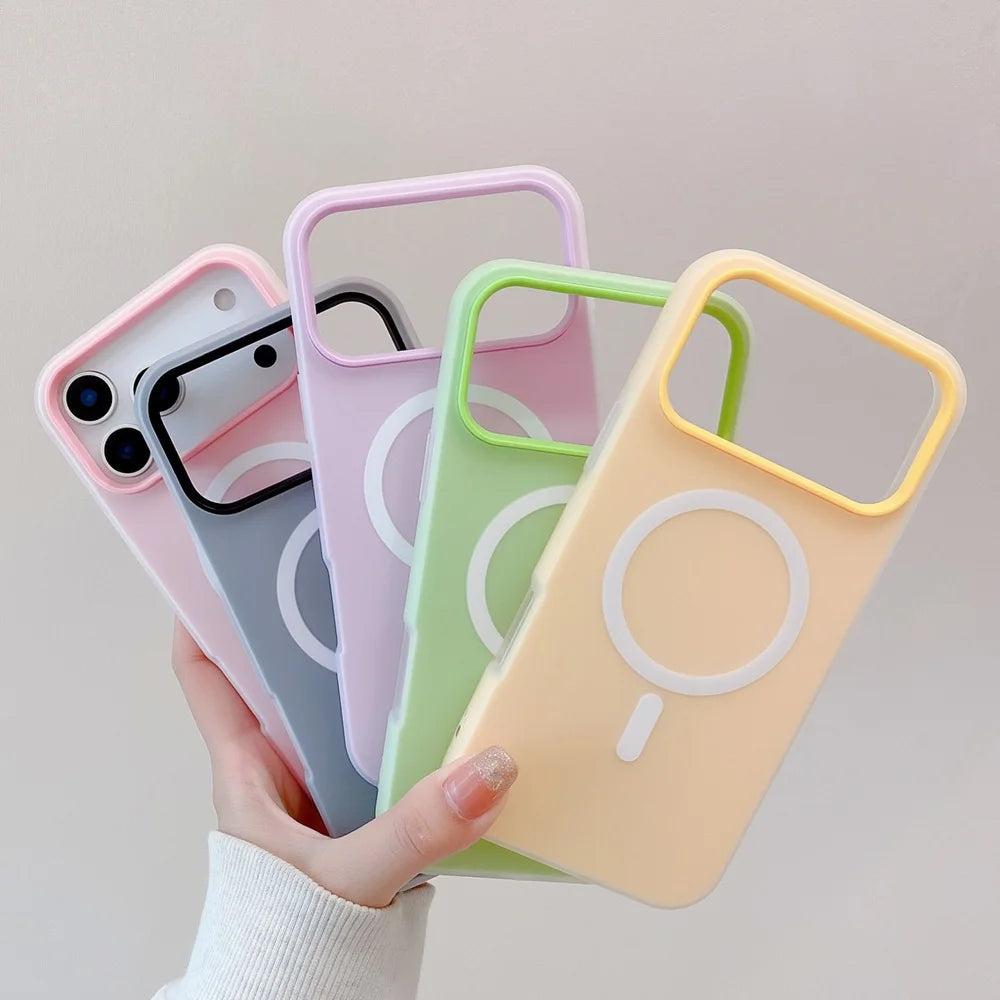 2-in-1 MagSafe Magnetic iPhone Case – Candy Color Matte