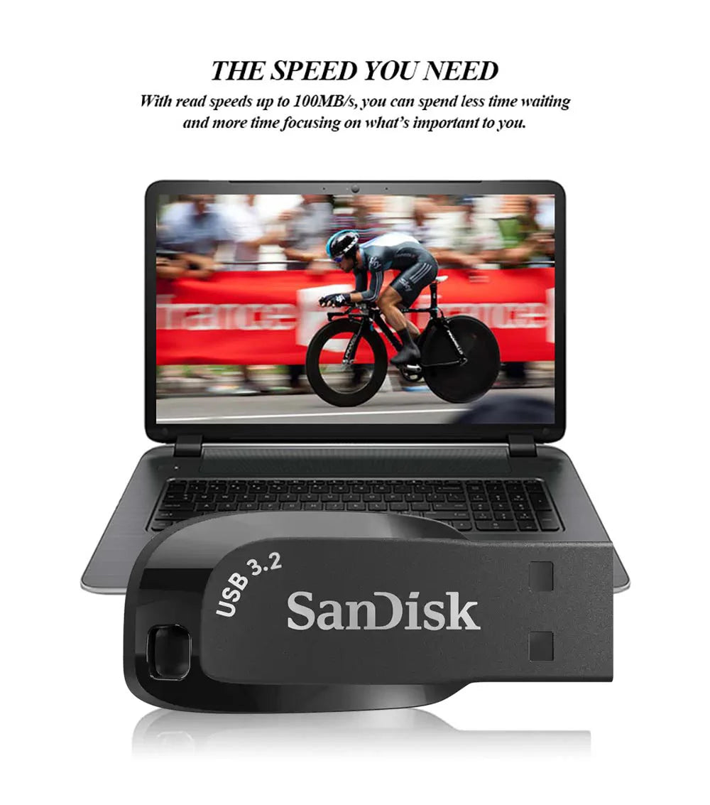 SanDisk CZ410 USB 3.2 Flash Drive 32GB–256GB | Mini Pen Drive