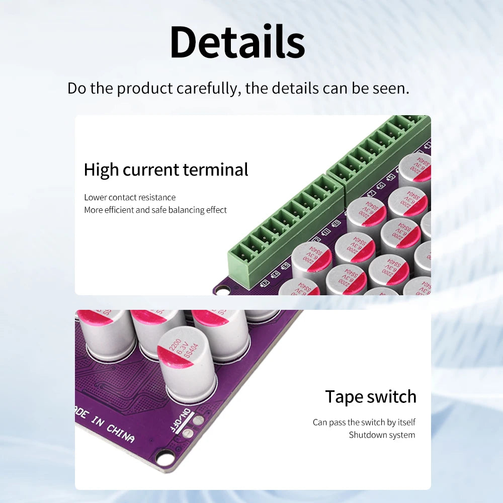 6A Lithium Battery Active Balancing Board 3S 4S 6S 8S 17S