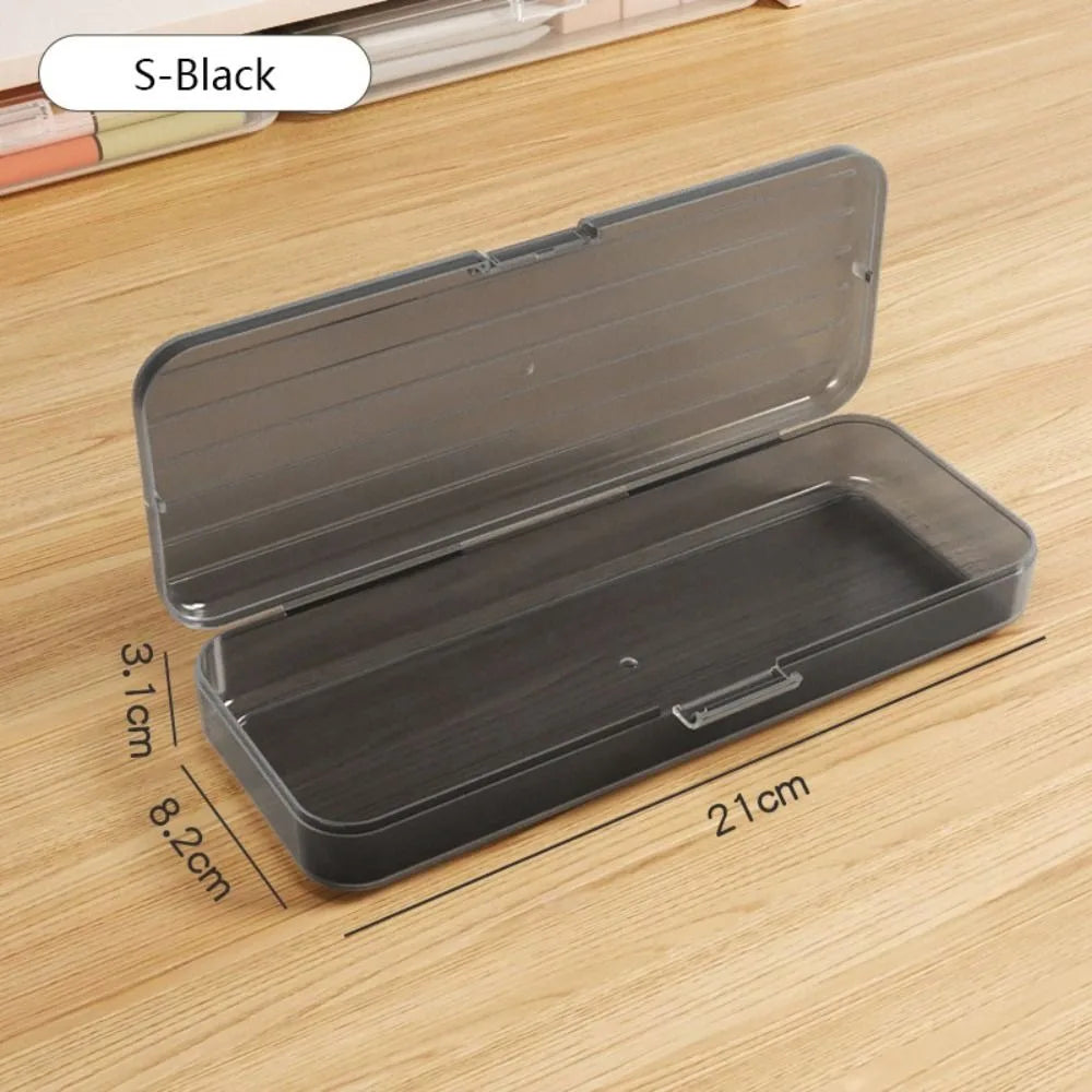 Transparent Stackable Pencil Case | Large Capacity Plastic Pen Box