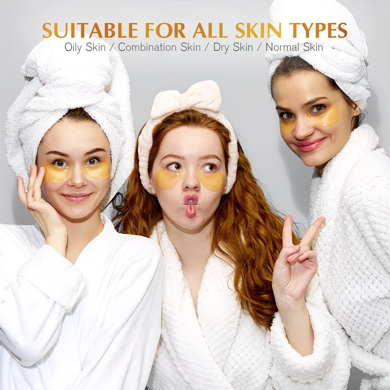 Bosnow 60pc Collagen & Retinol Gold Eye Masks | Firm & Hydrate