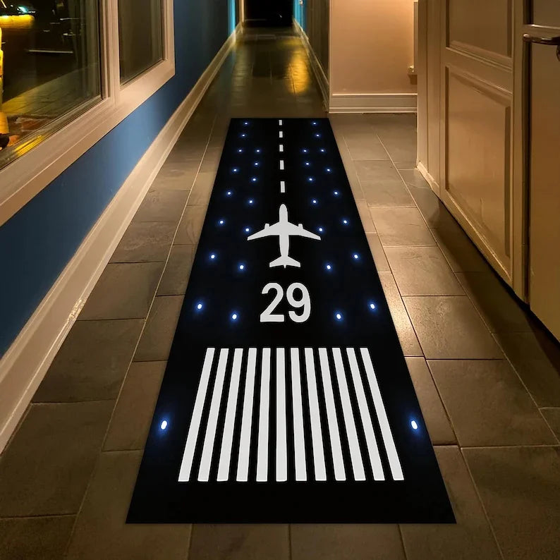 Aviation Airport Runway Floor Mat – Anti-Slip Polyester Rug
