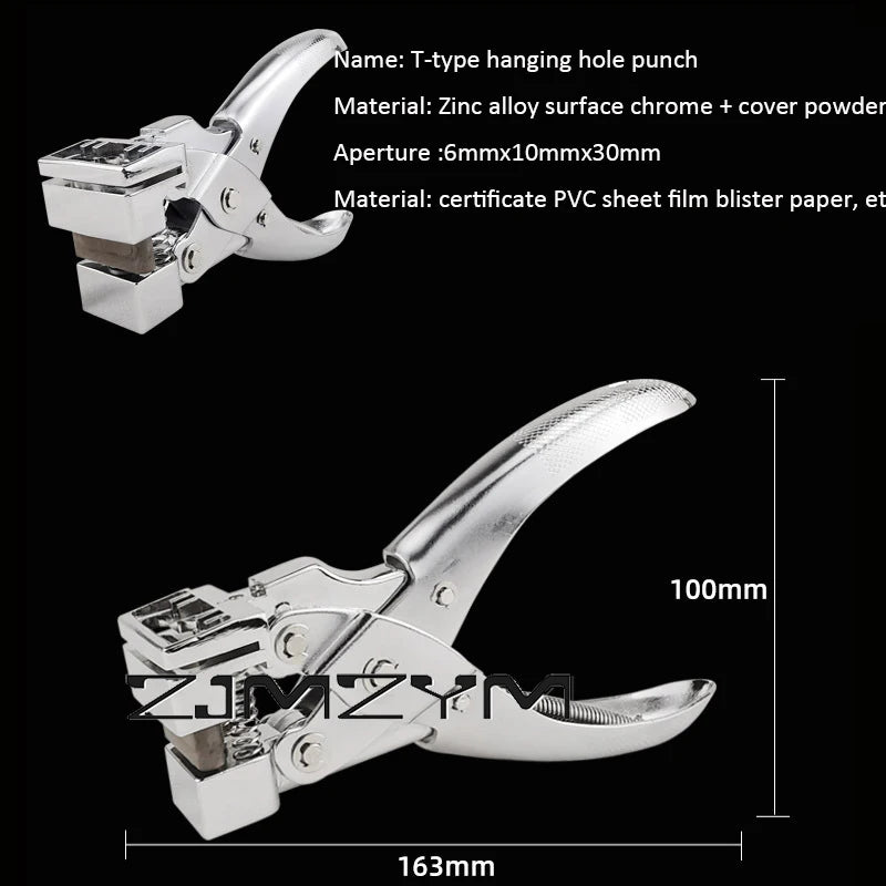 T-Type Slot Hole Punch for Paper, PVC Cards & Tags | DIY Tool