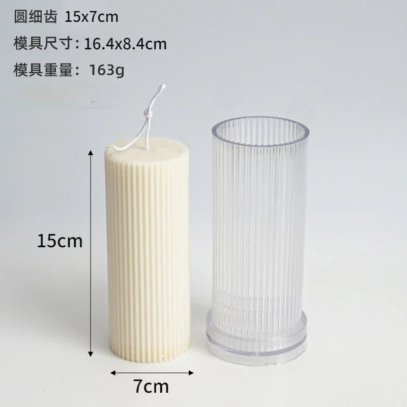 DIY Pinstripe Cylinder Candle Mold – Acrylic Candle Making Kit