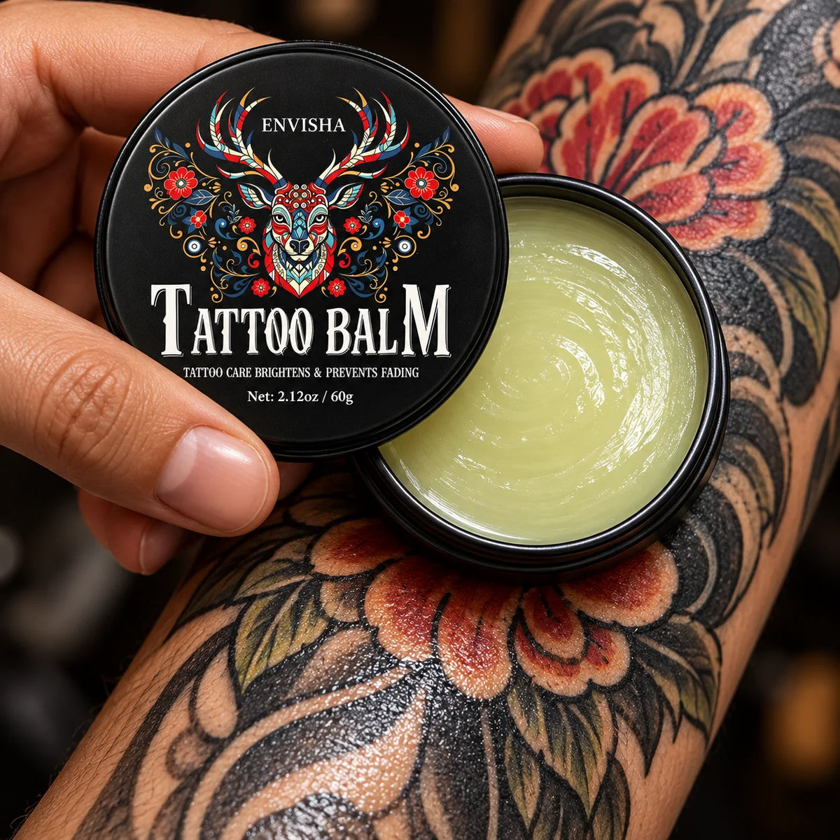 ENVISHA Tattoo Balm 60g – After-Tattoo Moisturizing Skin Balm