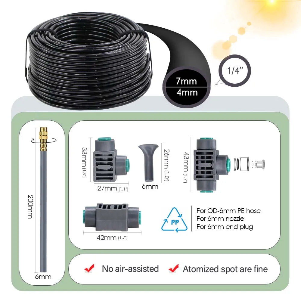 Remote Control Garden Watering Timer & Atomizing Irrigation Kit