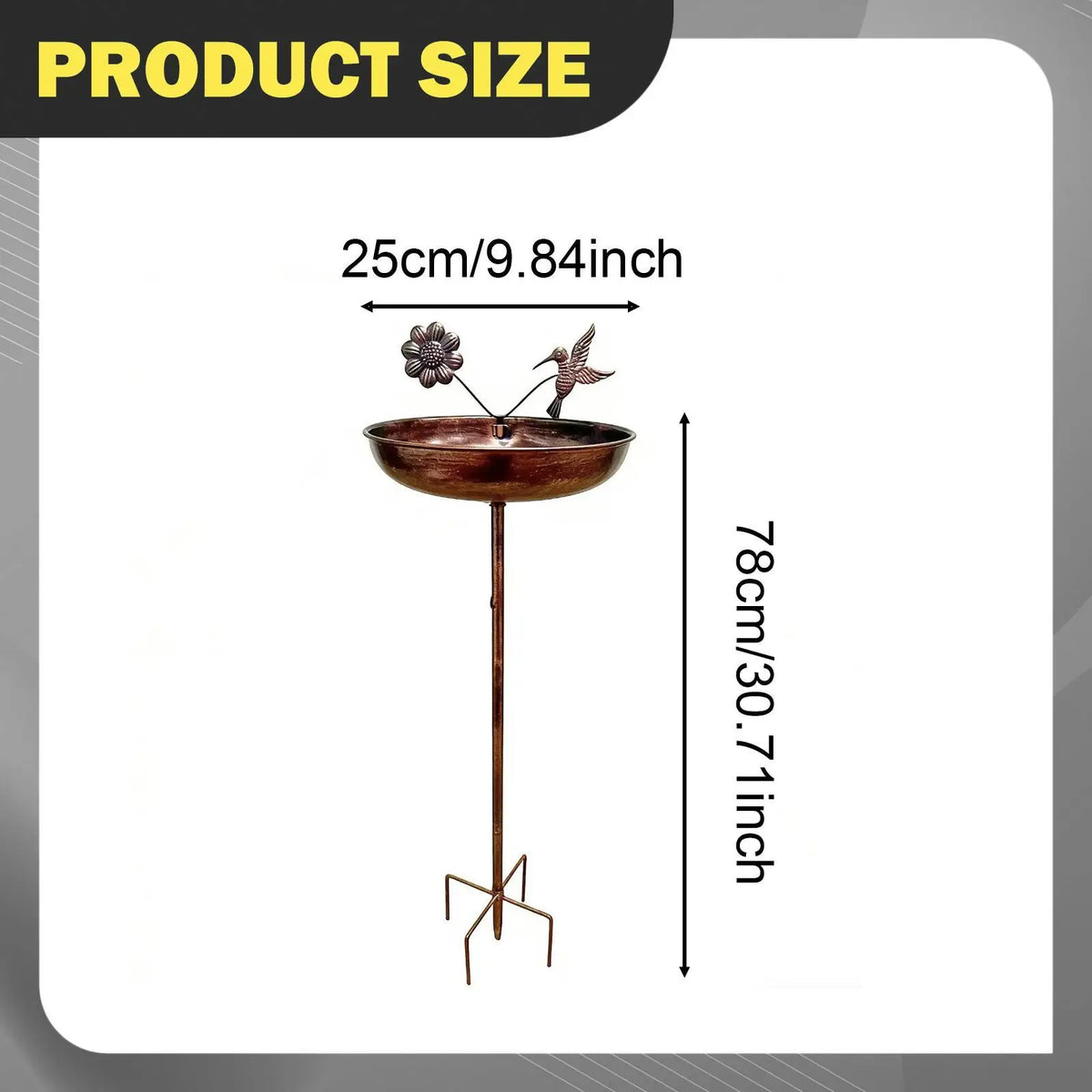 Wrought Iron Bird Bath Bowl – Large Outdoor Garden Water Basin