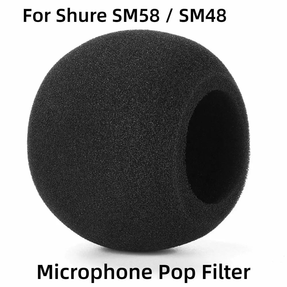 Foam Mic Windscreen Cover for Shure SM58 & SM48 | Pop Filter