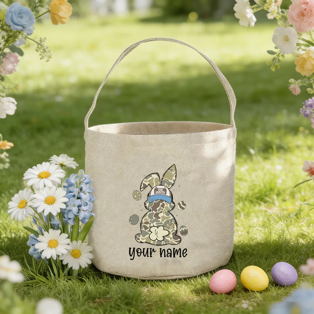 Personalized Easter Basket Bunny Name Bag for Kids