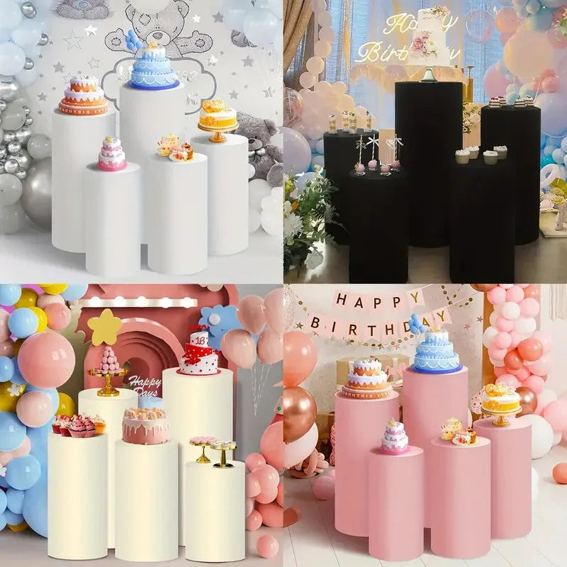 Cylinder Stand Elastic Covers | Party & Wedding Décor 3/5 PC
