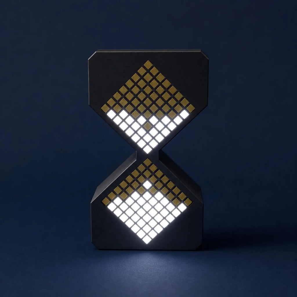 Pixel-Grid Hourglass LED Desk Lamp | Adjustable Timer Light