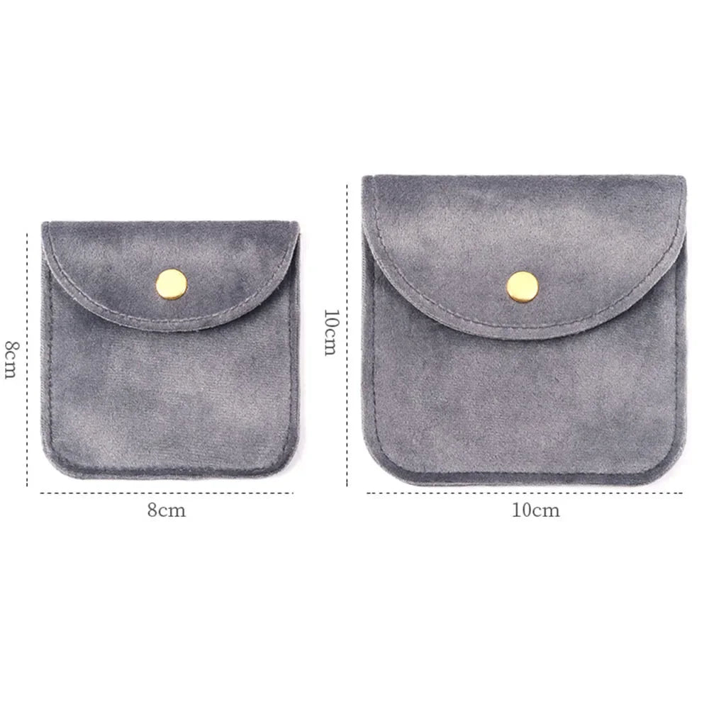 Velvet Envelope Jewelry Pouch | Snap Button Gift Bag