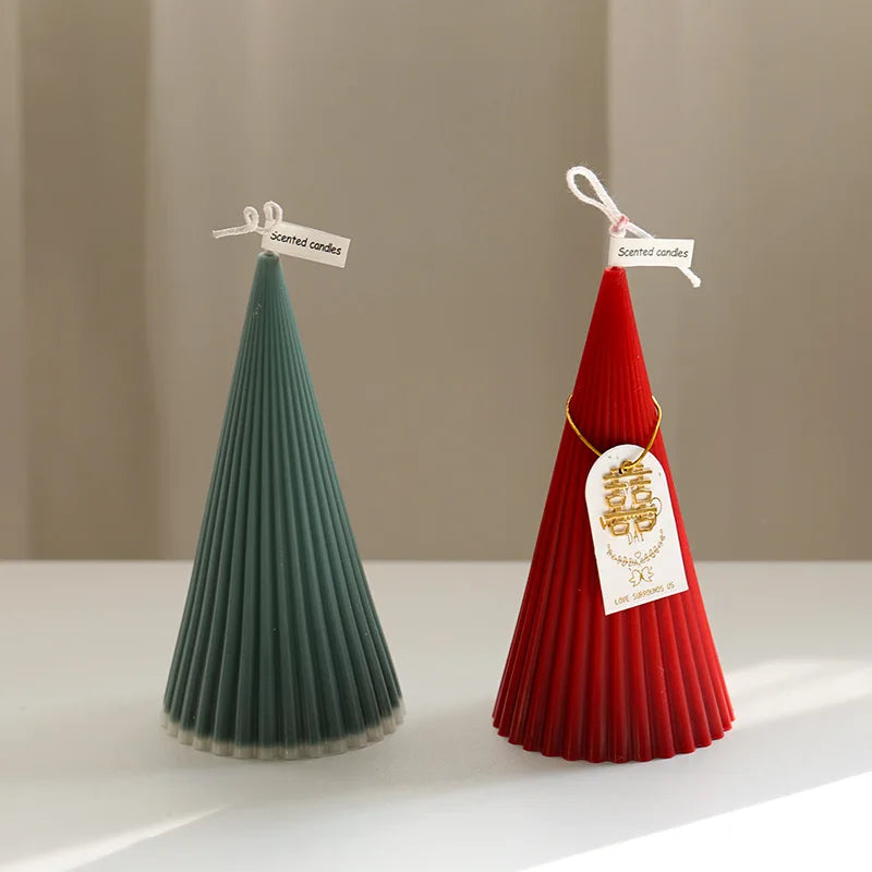 Striped Conical Acrylic Candle Mold – DIY Candle Making Tool