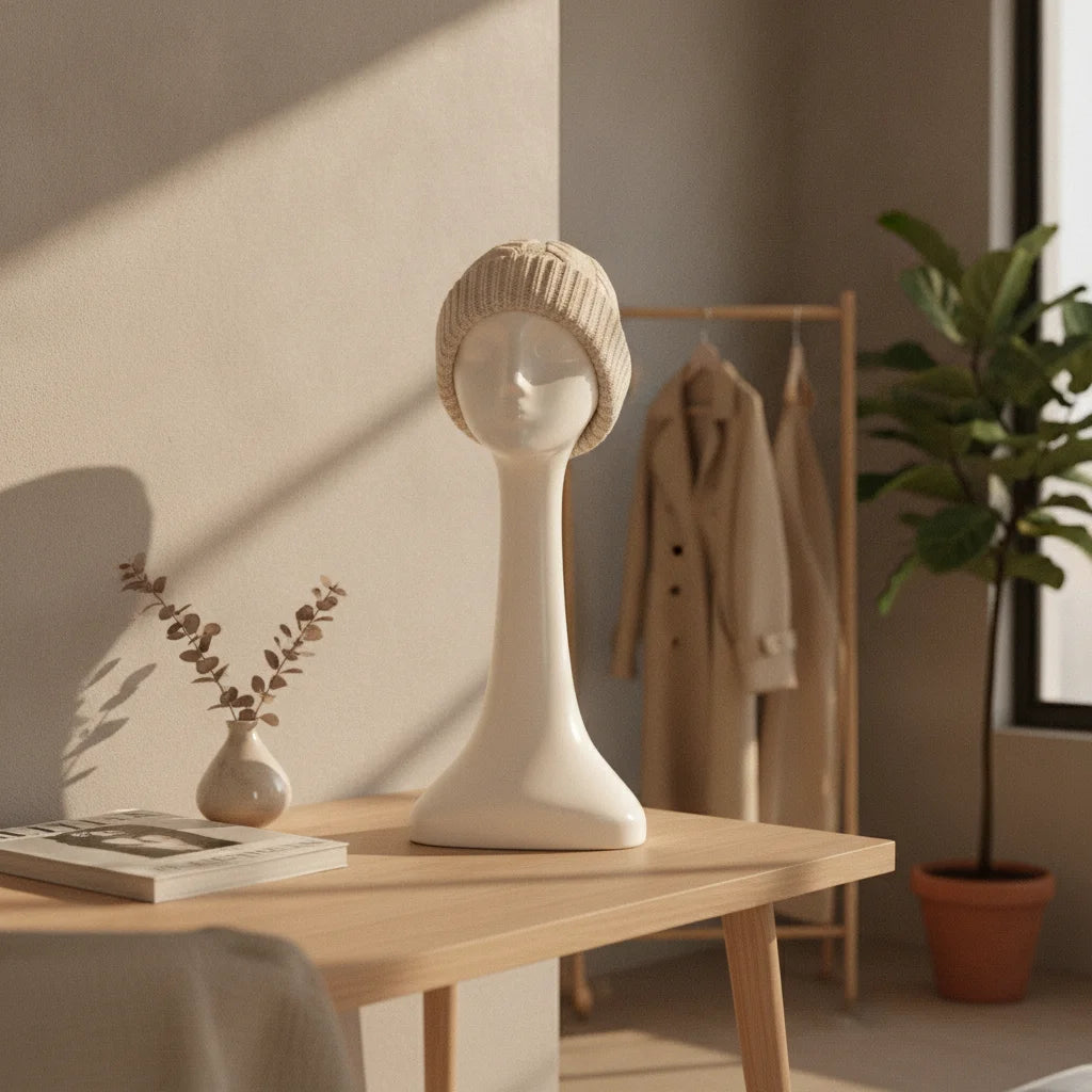 Abstract Mannequin Head Display Stand | Hair, Hat & Scarf