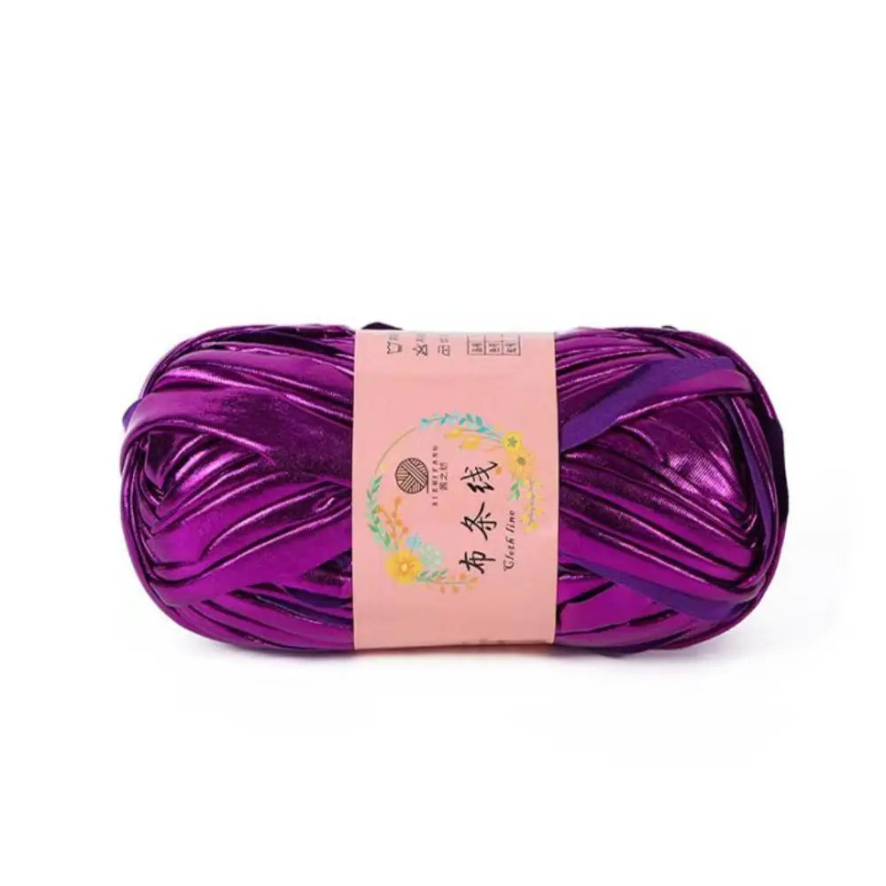 Shiny Magic Color Imitation Leather Crochet Yarn – 100g Ball