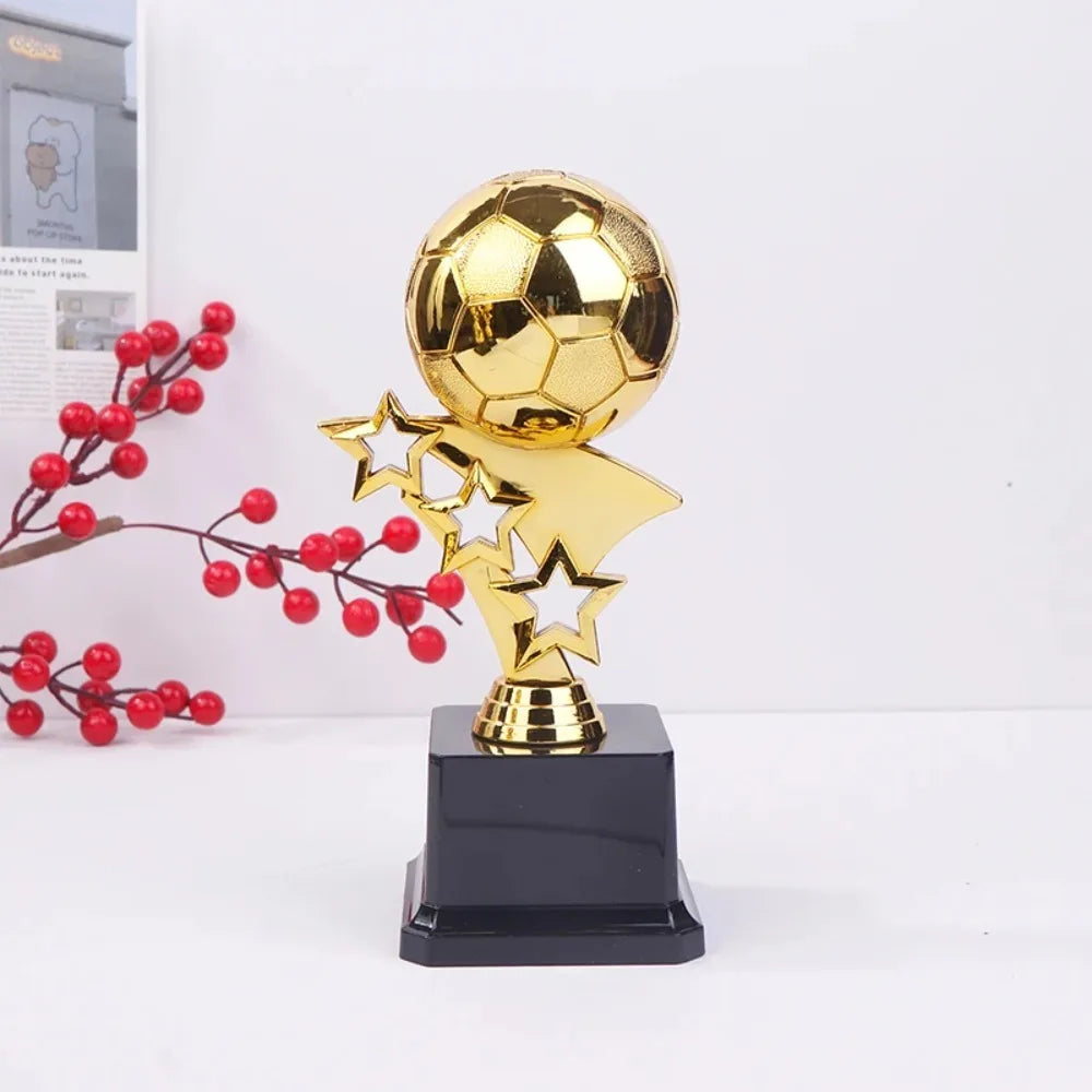 Golden Soccer Trophy Award – Plastic Prize Cup | 3 Sizes