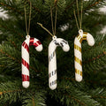 6-Pack Mini Candy Cane Christmas Tree Ornaments 2.5x7cm