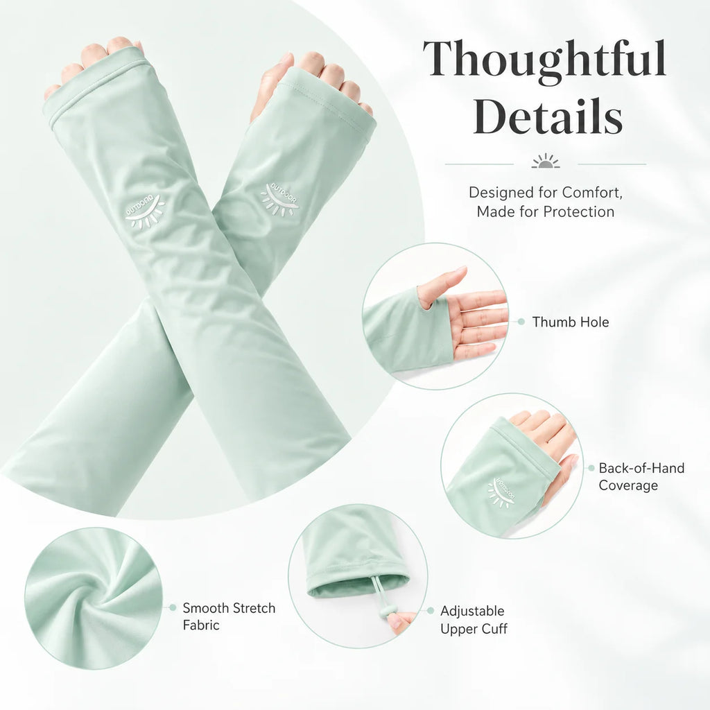 UV Protection Ice Silk Arm Sleeves – Unisex Cycling Sun Sleeves