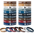 10-Pack Inspirational Bible Verse Silicone Bracelets | Christian