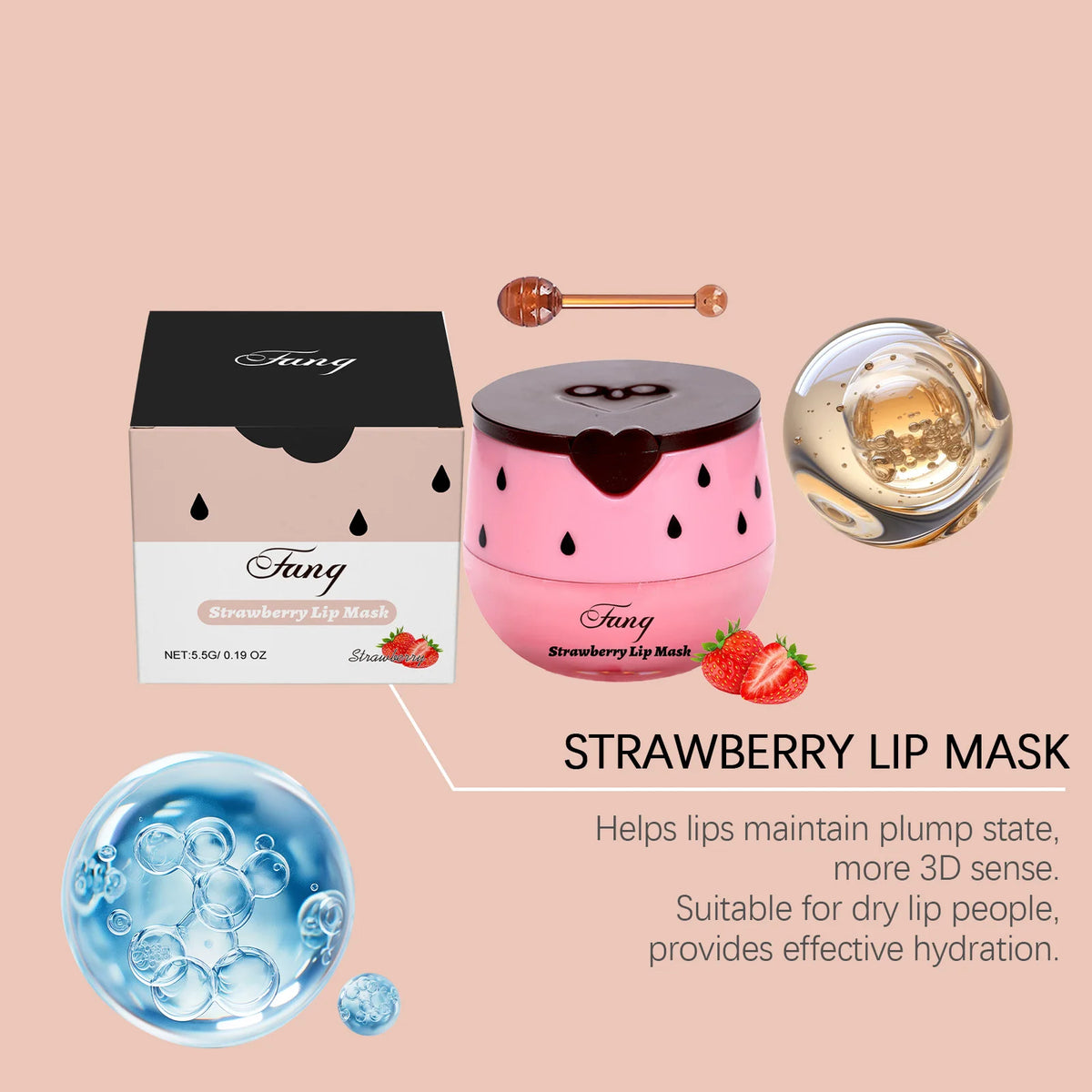 Strawberry Honey Lip Sleep Mask – Overnight Nourishing Lip Care