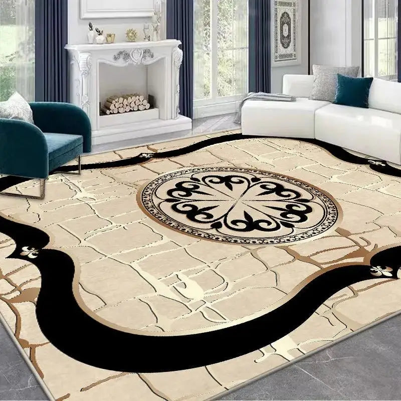 Geometric Nordic Area Rug | Modern Living Room & Bedroom Mat
