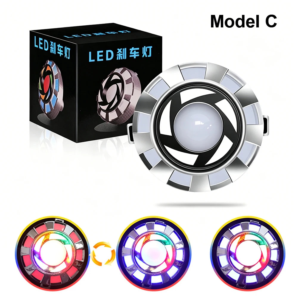 Motorcycle LED Angel Eye Tail Brake Light Strobe P21/5W