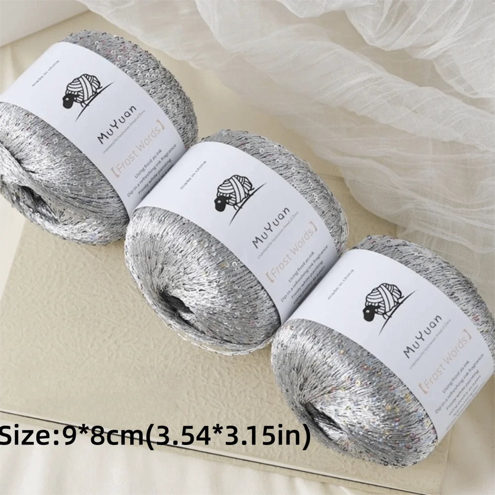 Sequin Crochet Thread 50g – Nylon DIY Craft Yarn
