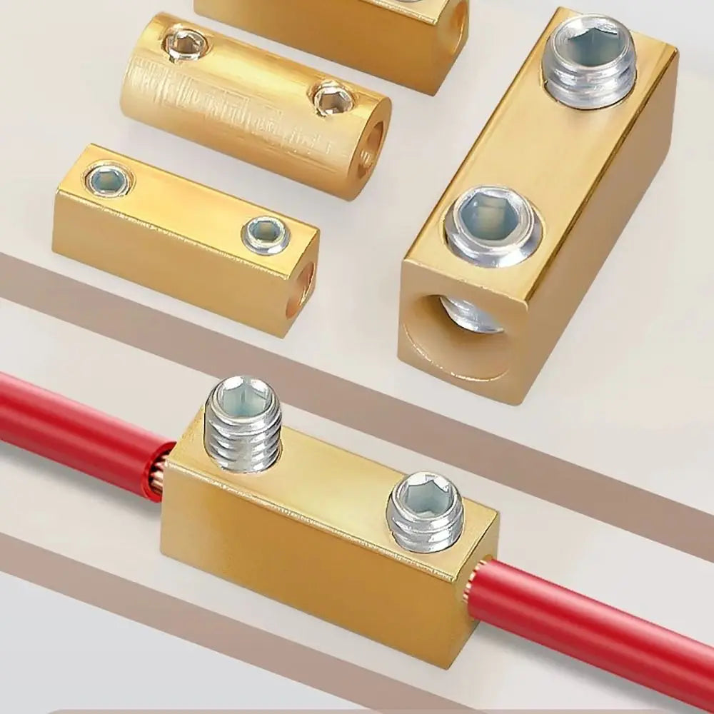 Brass Waterproof Terminal Block Set with Heat Shrink Tubing