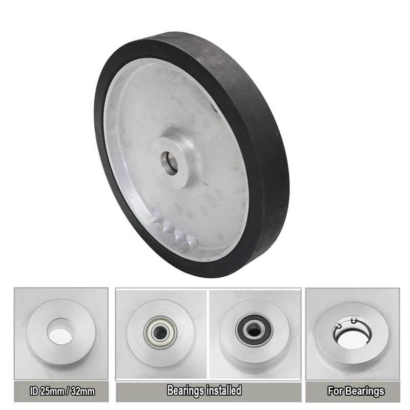 350×50mm Rubber Contact Wheel for Belt Grinder | RAMS BRALIN