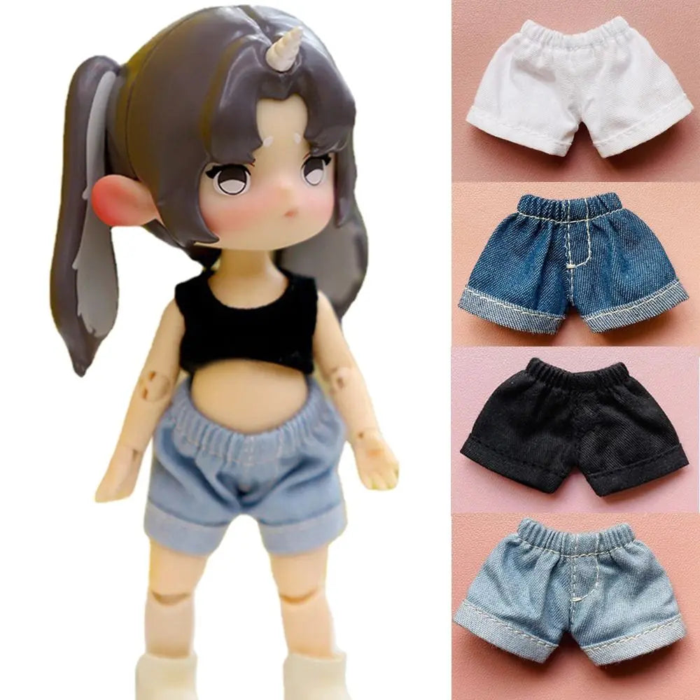 Handmade Denim Shorts for OB11 & 1/12 BJD Dolls