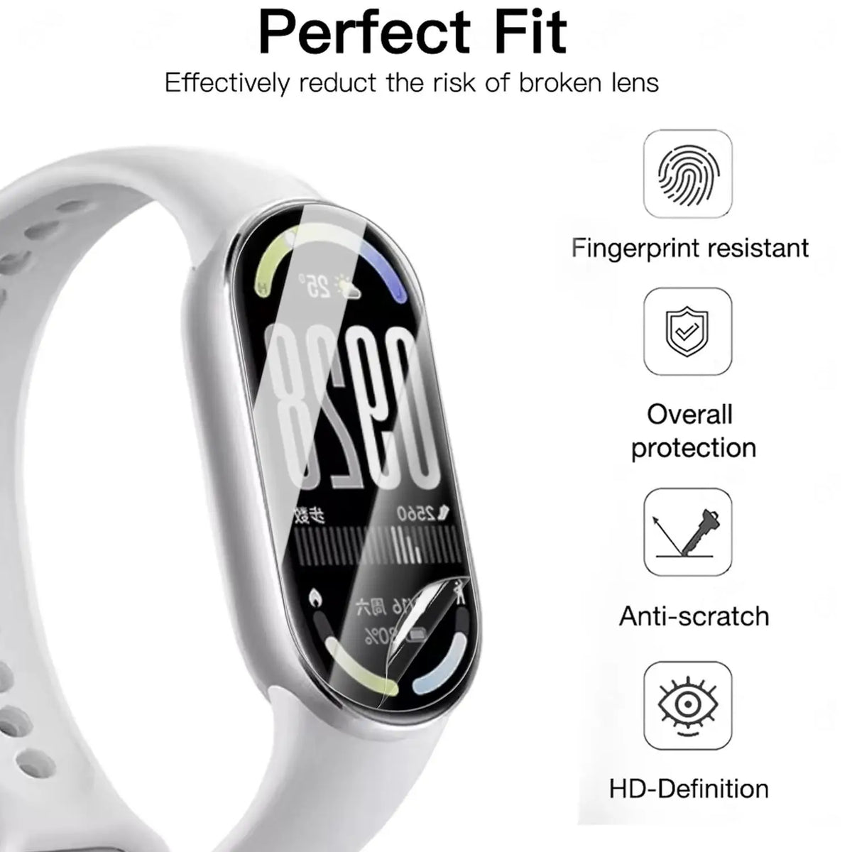TPU Hydrogel Screen Protector for Xiaomi Mi Band 11 – HD Clear