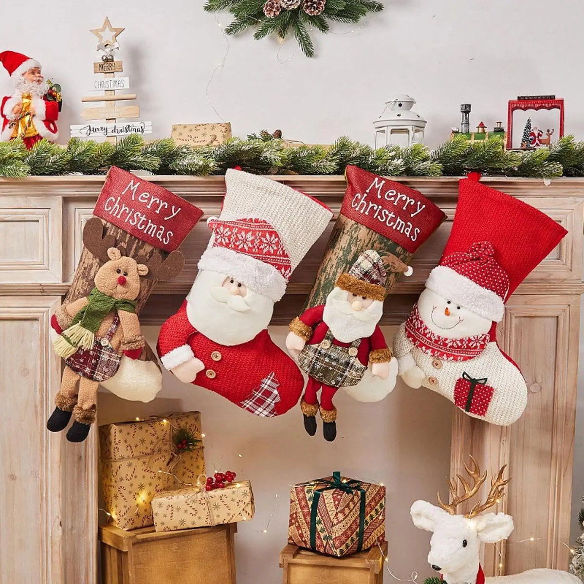 Christmas Stocking Hanging Decoration – Farmhouse Gift Bag